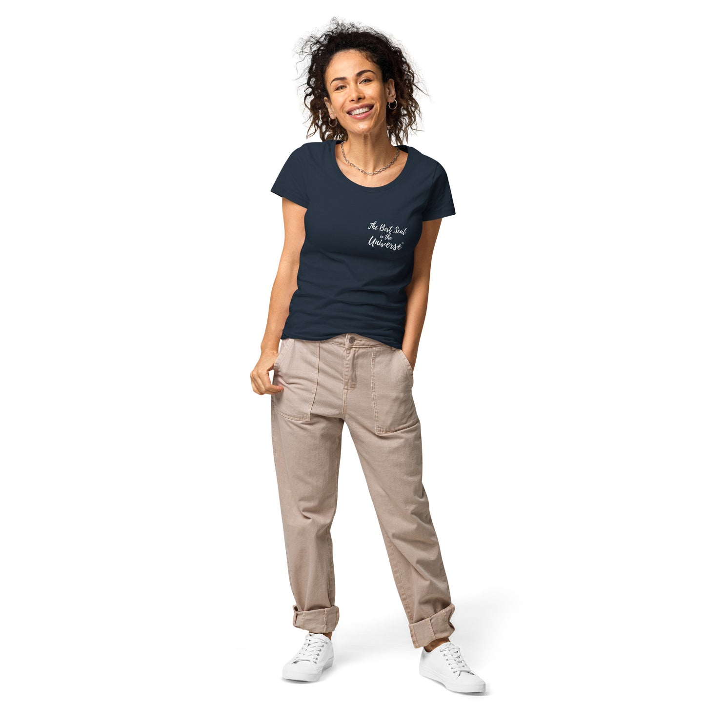 Best Seat in the Universe Woman's T-Shirt (small logo)