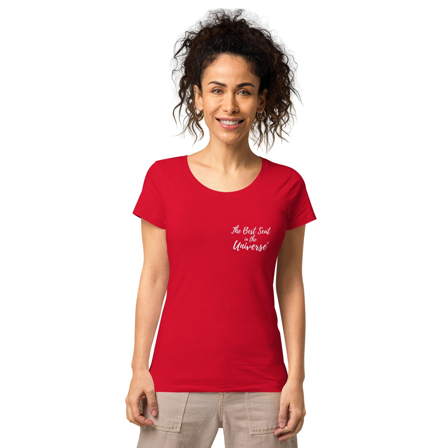 Best Seat in the Universe Woman's T-Shirt (small logo)